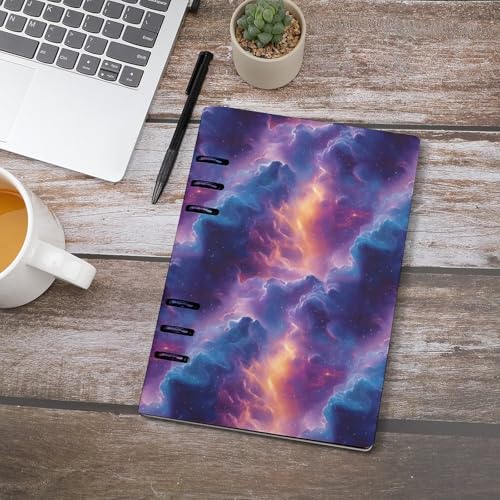 Bloc-notes lignés pour l'école et carnet de notes cuir rechargeable A5