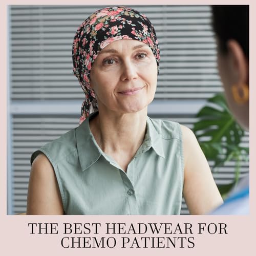 Image of Halfchet 4 Pcs Chemo Headwear for Women Pre Tied Cancer Caps Head Scarf Turbans for Women Patients Gifts