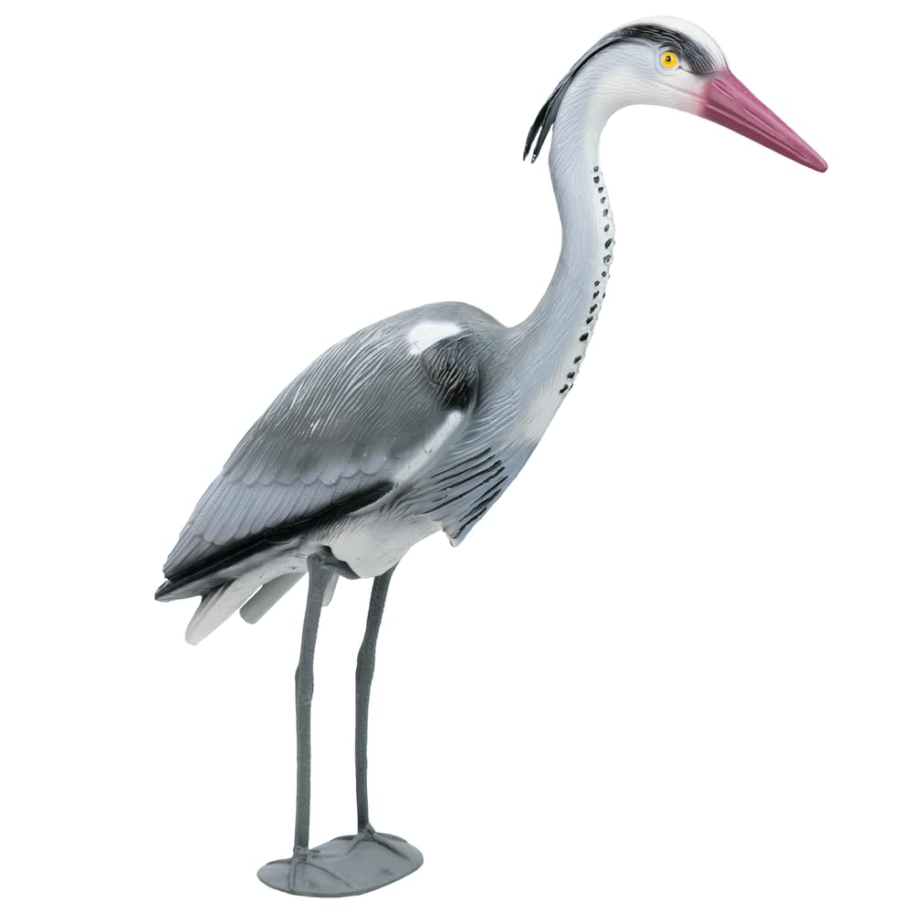 DAFUTA DECOY HERON DETERRENT FOR POND SCARER GARDEN BIRD PEST ORNAMENT PLASTIC RESIN