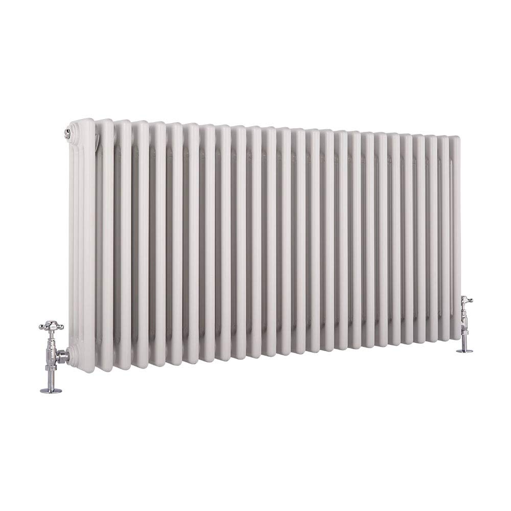 Milano White Windsor - Horizontal Traditional Column Radiator - 4 Column - 600Mm X 1190Mm