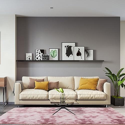 Wegital Fluffy Area Rug Living Room Bedroom Rug Kids Room Carpet Plush Large Rug Room Decorative Tie-Dye Rugs 80x160cm Dark pink - Image 6