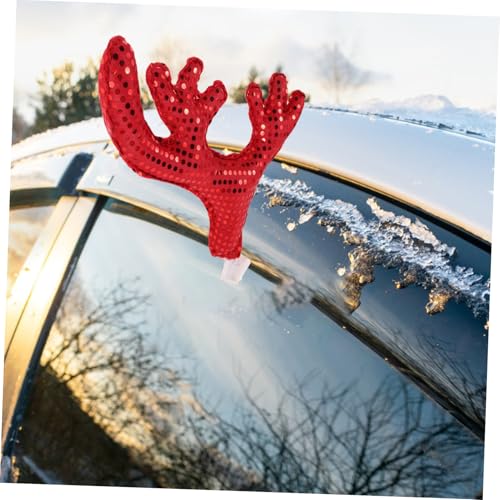Astas de reno luminosas para ventanas de coche, accesorios de decoración de Navidad 4