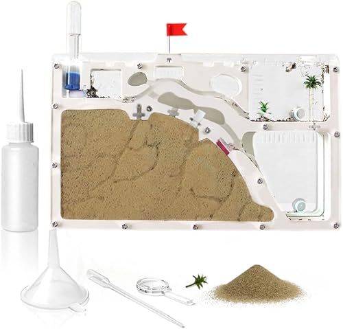 Miniatura 1 de Ant Farm Castle, Granjas de hormigas con arena amarilla y kit de herramientas, kit de observación de colonias de hormigas, kit de ciencia de hábitat