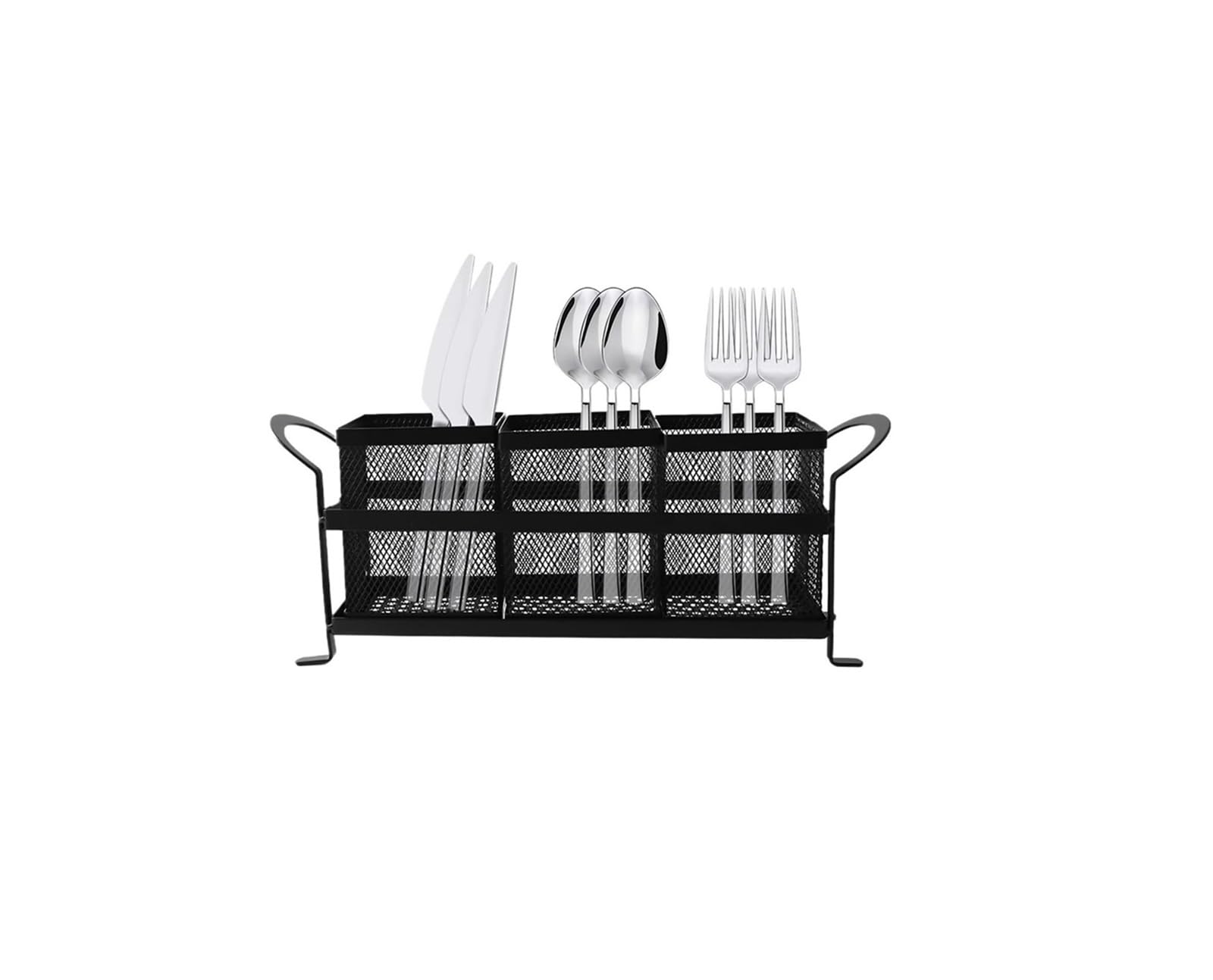 FGJsfhrDTU Cutlery drainer, 3-grid drain frame， Chopstick Household Kitchen Organizer Spoon Chopsticks Basket