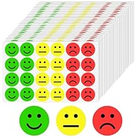720 PCS Smiley Face Stickers, Emotion Stickers, Round Red Yellow Green Traffic Light Emoji Stickers, Happy Sad Emotions Face Stickers Labels, Teachers Parents for Kids Reward, Feelings Diary