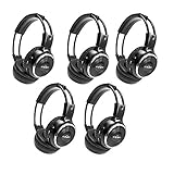 RP Accessories IR-2008B Infrared Wireless Headphones, 2-Channel Folding Universal Rear Entertainment...