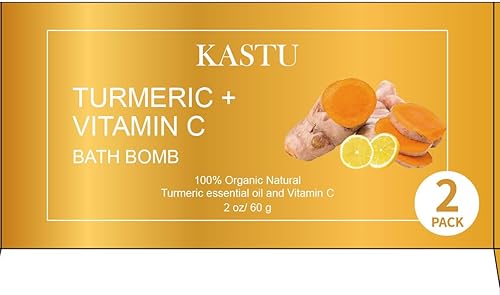 Miniatura 7 de KASTU Bombas de baño, bolas de sal, paquete de 2, aceites esenciales de extracto de limón, cúrcuma, limón, vitamina C, extracto de limón,