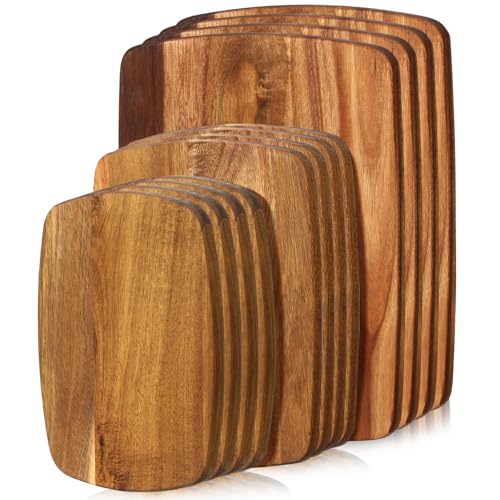 Set de 12 Tablas de Cortar de Madera de Acacia