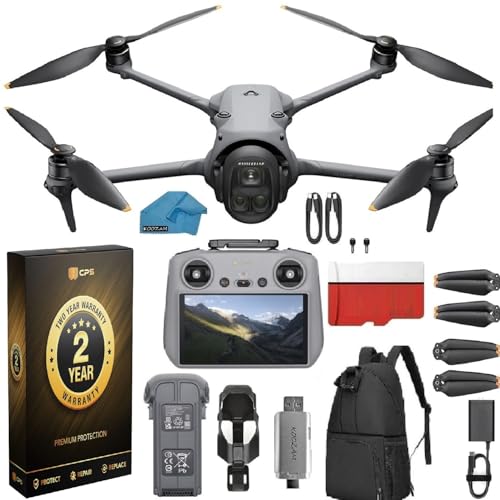DJI Mavic 4 PRO Drone 6K60 HDR, 100MP, 51-Min Max Flight Time, 18.6-Mile Range, ActiveTrack 360 Subject/Vehicle Tracking, Omnidirectional Avoidance Bundle with 128GB Memory, Backpack Landing pad with 2 Year Extended Warranty