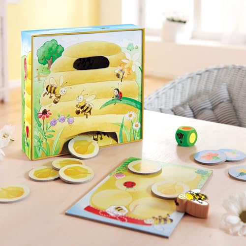 Image of HABA My Very First Games Hanna Honeybee - 2 Cooperative Color Die Games Ages 2+ (Made in Germany)