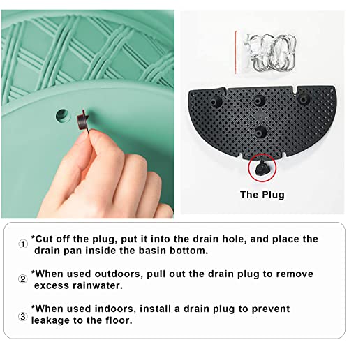 Sungmor Wall Hanging Planters,11.5 Inch Hanging Flower Pots For Railing Fence - Indoor Outdoor Balcony Wall Planter Hanging Basket, Plastic Pot Plant Container - Half Round & 3Pc Pack & Green #TOP4