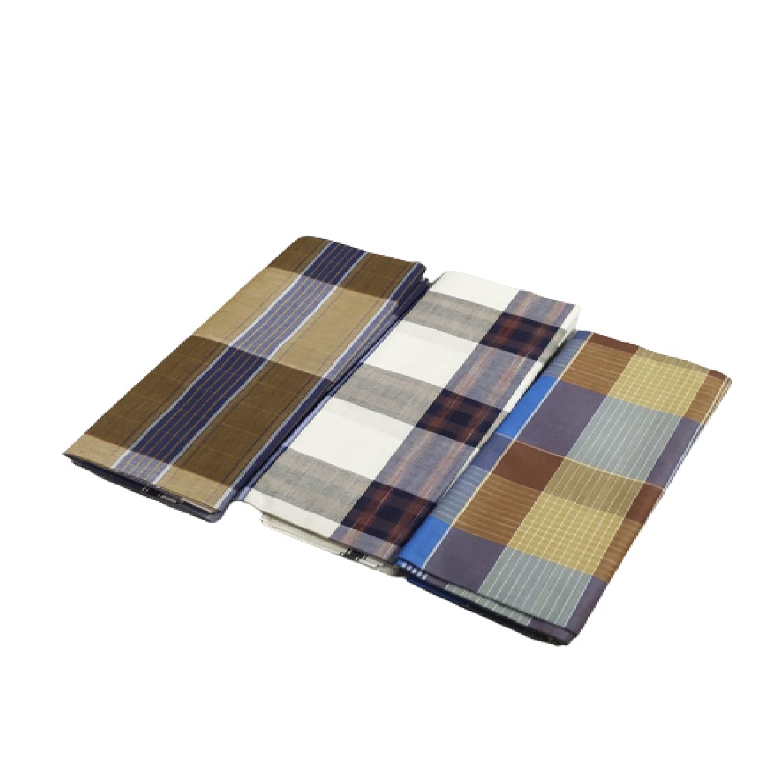 cotton colors 100% Cotton men's unstitched check lungi combo, Kerala Lungi (Mude) - Pack of 3 - Medium Check kaily munde - colour are assorted-_ADH161-picture-24
