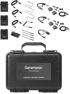 Saramonic UwMic9S Kit 2 Adavanced 2-Person Wireless Lavalier Microphone System w/ DK3 Pro Lavs, Li-Ion Power, Dual Cam-Mountable Receiver, HP Out and Hard Case