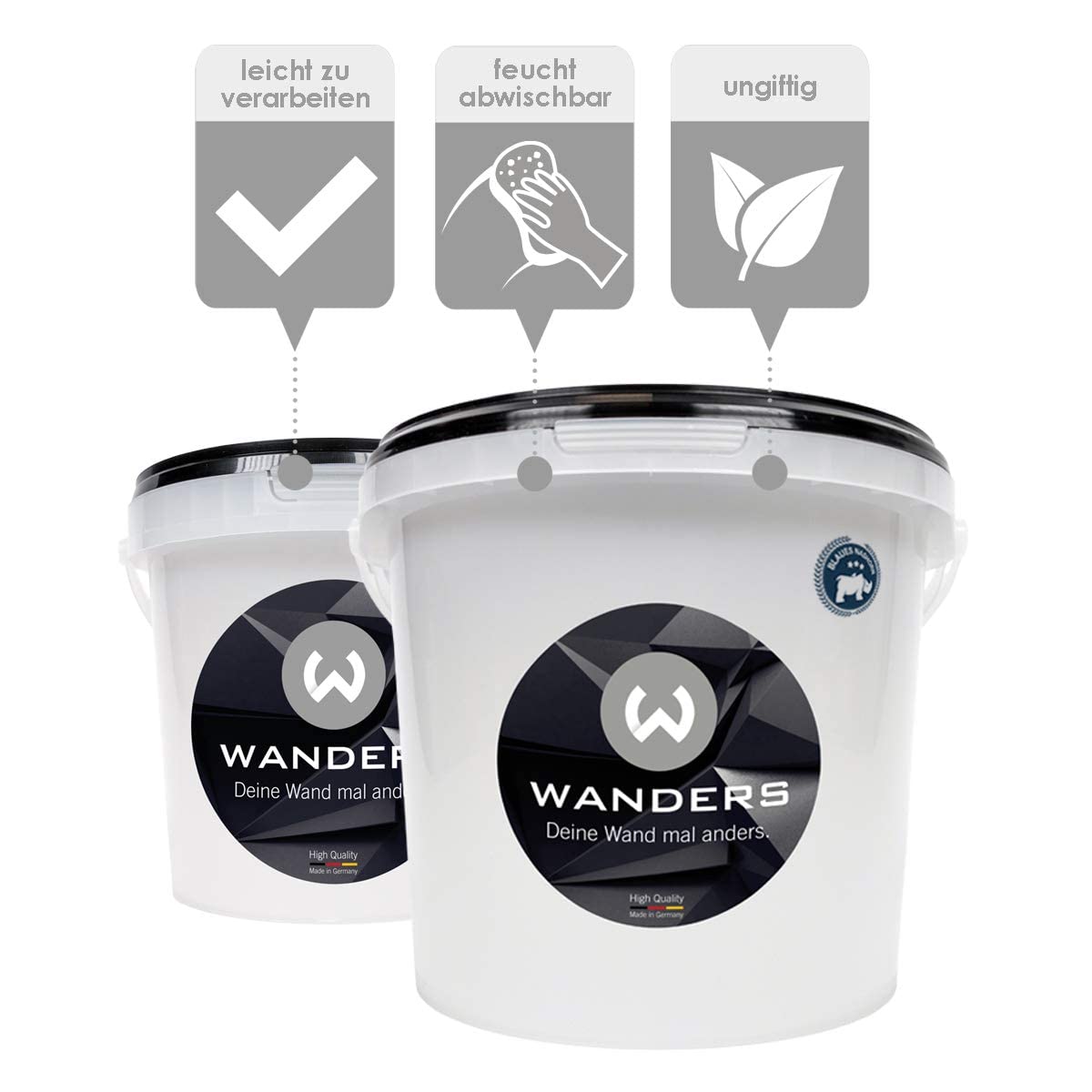 Wanders Tafelfarbe 3L, Pariser Taupe - Wasserbasierter, Tafellack matt für Kreative Wandgestaltung & einfache DIY-Anwendungen. Beschreibbar & Abwischbar. In vielen modernen Farben