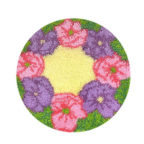 Kit de crochet à loquet bouquet : créez votre tapis fleuri pour décorer le salon en famille