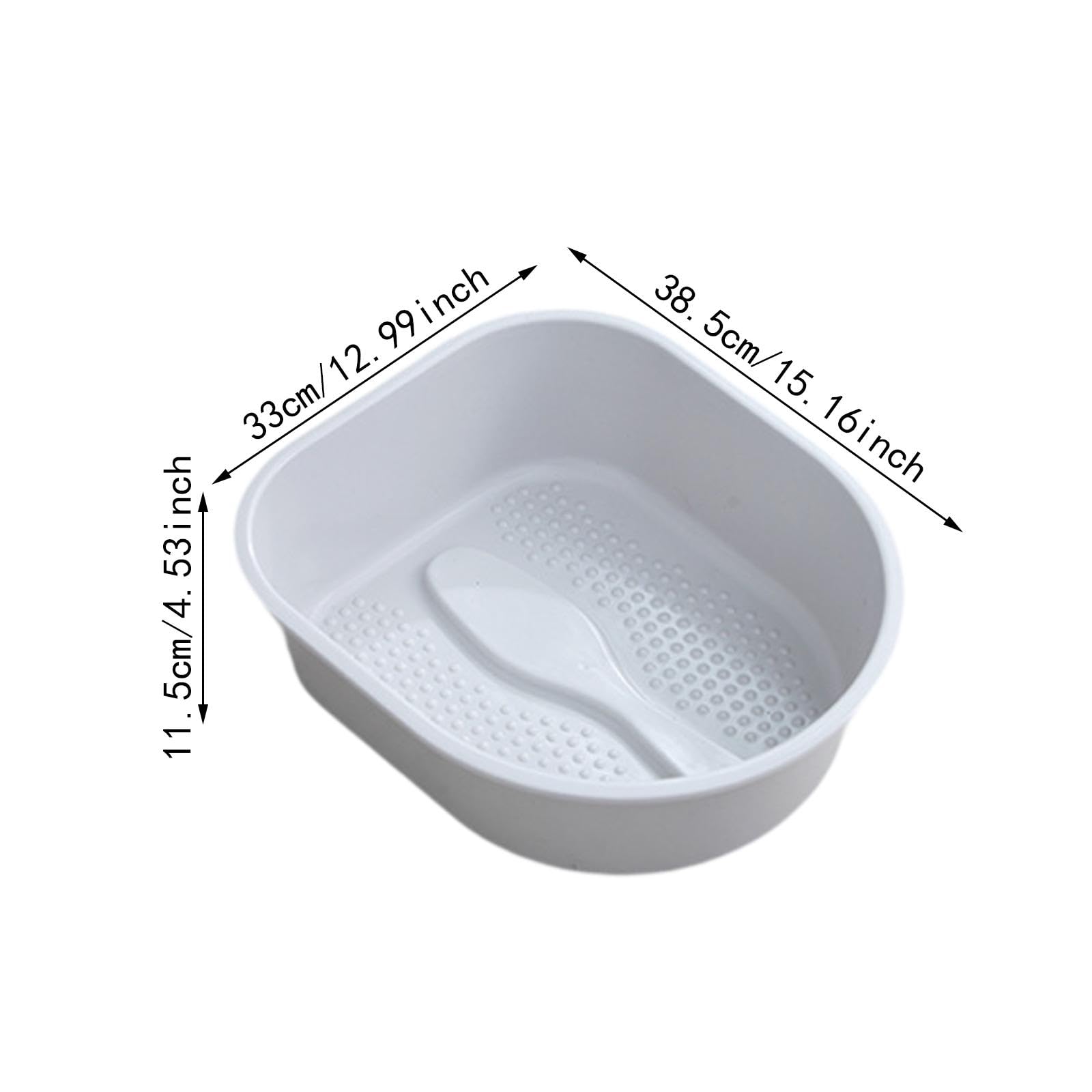 Baignoire pour Les Pieds, Bassine Multifonctionnelle et Pratique, Cadeau Idéal pour Un Bain de Pieds Sec et Fendillé. Convient Aux Hommes, Gris