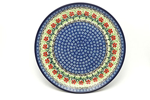 Polish Pottery Plate - 10" Dinner - Maraschino #TOP23