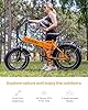 Cityfun Folding Electric Bike Adults,500W Motor (Peak 720W) Ebike with 20" x 4.0" Fat Tire,48V 10.4Ah Removable Battery Hidden,Electric Mountain Bike,UL 2849 Certified,Commuting E-Bike,7-Speed #5