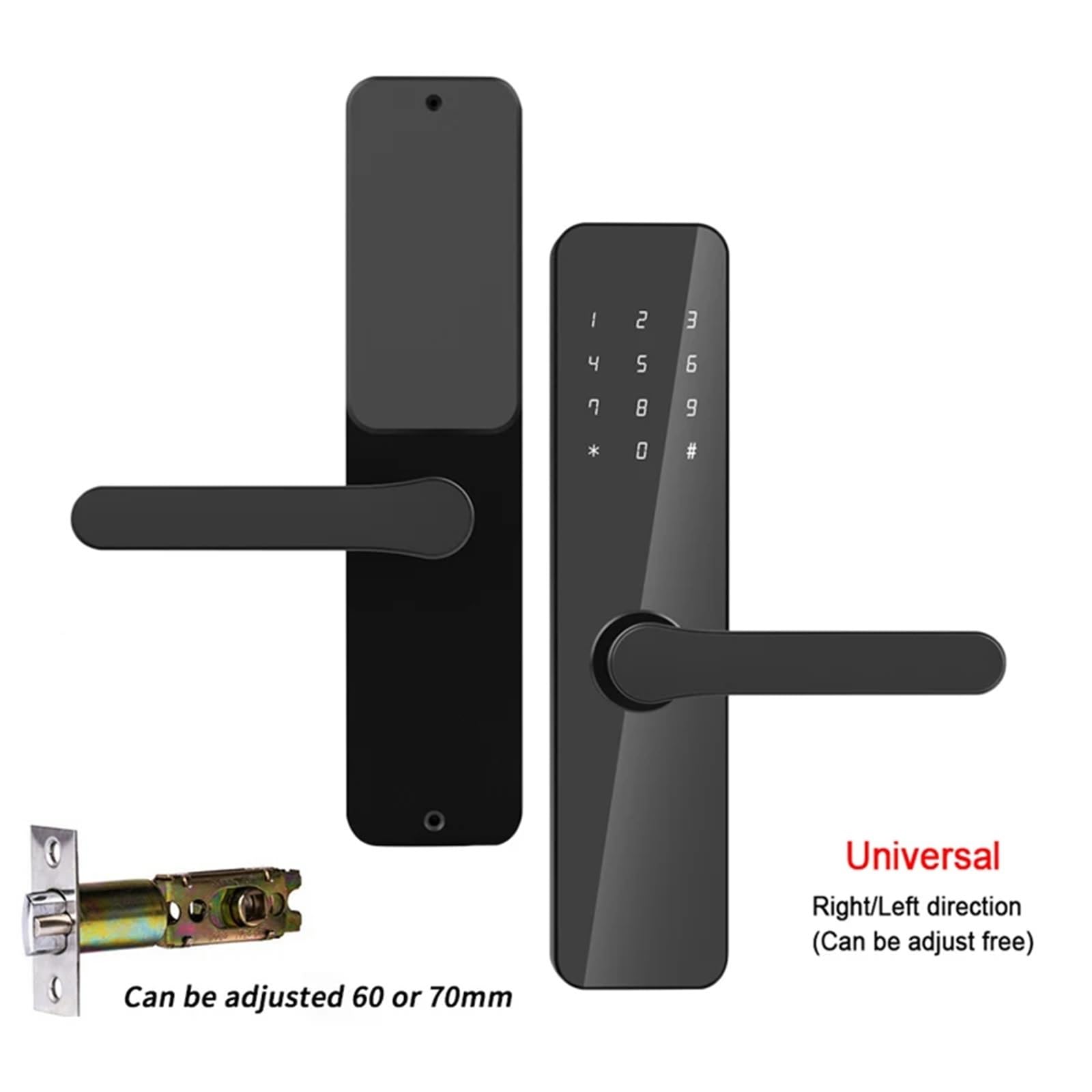 Cerradura Electronica, Cerradura de puerta inteligente con Control de aplicación, cerradura de puerta Digital con manija, cerradura de teclado, cerradura electrónica for alquiler de Hotel en casa(Latc