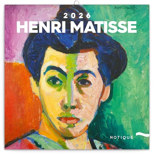 NOTIQUE Wandkalender 2026 Henri Matisse Kalender, Broschürenkalender mit...