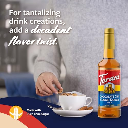 image for Torani Chocolate Chip Cookie Dough Coffee Syrup, Flavored Syrup for Dr
