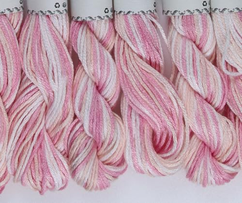 Image of KCS Big skeins of 25 Meters Size 25 Color Variegated Cross Stitch Stranded Threads,6 skeins,4170