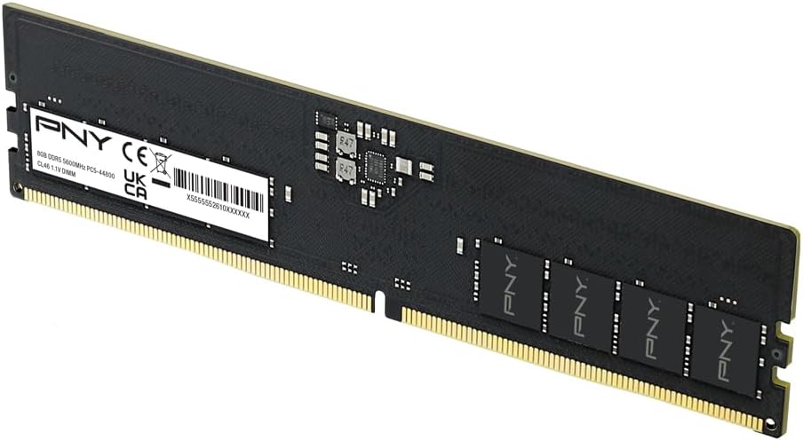 PNY DDR5 8GB (1x8GB) 5600MHz CL46 Performance Desktop Memory