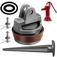 Ersatzteile für Schwengelpumpe Typ 75, mit Ledermanschette Dichtungsring Nasenstechventil Bolzen Satz Kolben Komplett, Handpumpen Typ 75 Ersatzteile, für Wasserpumpen Pumpendichtung, Gartenpumpe (M2)