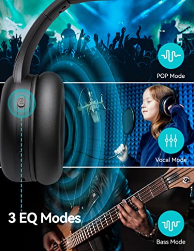 Tecknet Bluetooth Headphones Over Ear,Wireless Headphones With Built-In Microphones, 60H Playtime Hi-Fi Stereo With 3Eq, Foldable Headset With Wired Option For Iphone Tablet Cellphone Pc #TOP3