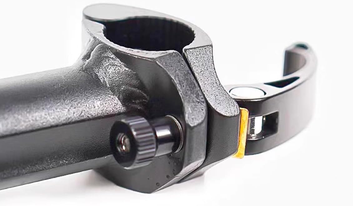 Left Folding Stem Aluminum Alloy 25.4mm×25.4mm Adjustable Stem with Teeth Folding Riser Stem Set Bicycle Accessories