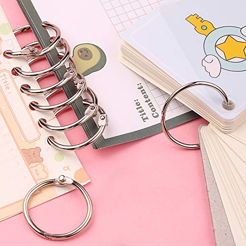 1 Hole Paper Punch With 20Pcs Loose Leaf Binder Rings 20 Sheets Capacity Desktop Hole Puncher For Paper Crafts Booklets Diy Greeting Cards Index Cards #TOP4
