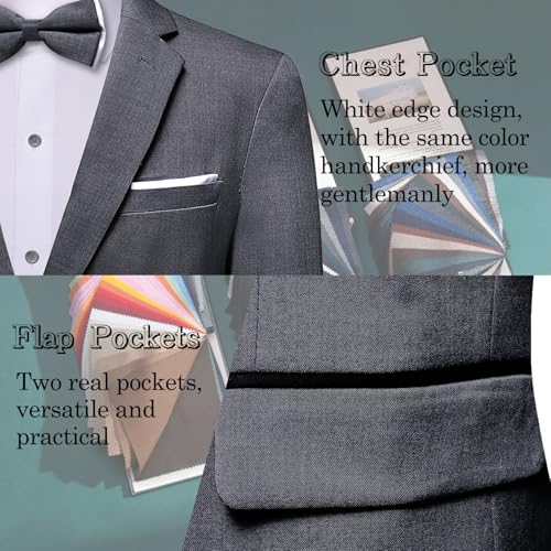 Image of Barry.Wang Mens Casual Blazer Suit Jacket Two Buttons Sport Coat Lightweight Homecoming Business Daily Wedding Dress