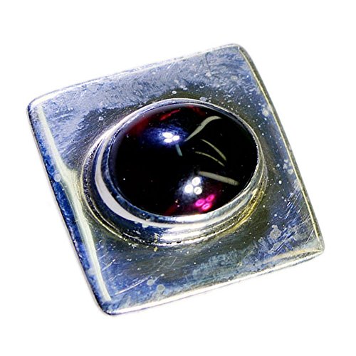 Pendentif Solitaire Argent Grenat Rouge anti-ternissement collier