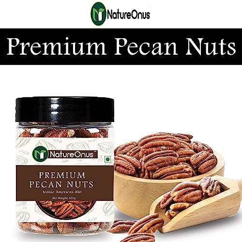 Image of NatureOnus Delicious Whole Pecan Nuts 100gms | Perfect for Snacking and Baking