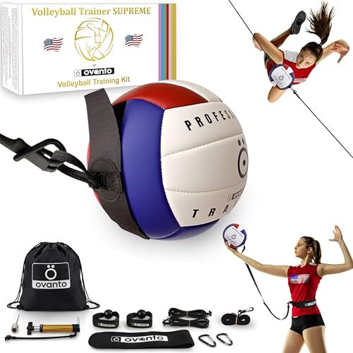 Image of OVANTO Volleyball Training Equipment Aid - Adjustable Practice Volleyball Kit