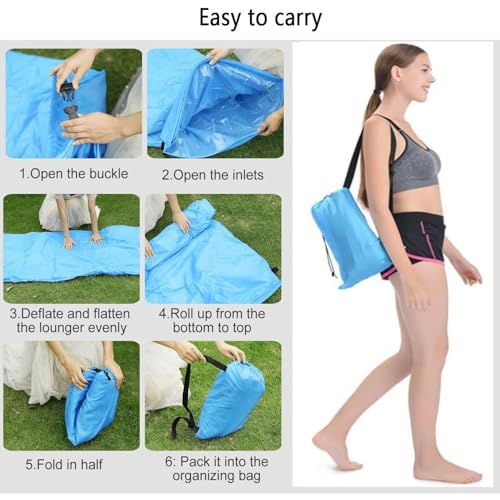 Canapé gonflable avec sac de rangement imperméable