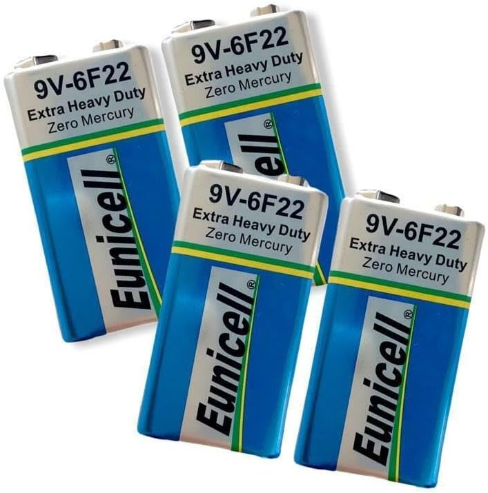 5pk Excelltec PP3 9V Battery Heavy Duty 9V Batteries Square Battery