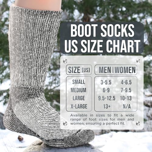 Desert Breeze Distributing Wildside Wool - The Mountaineer Alpaca and Merino Wool Boot Socks for Men and Women - Sizes S-XL4