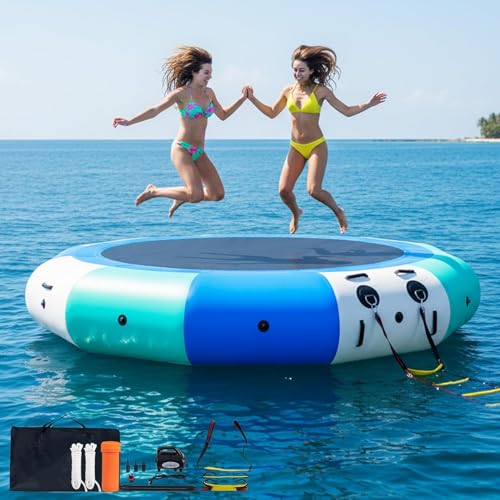COOLWAVE Inflatable Water Trampoline 10FT Blue