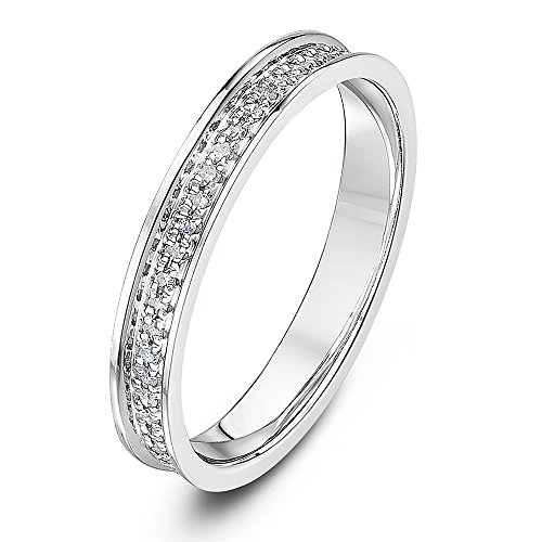 Theia mujer paladio redondo incoloro diamante FINERING