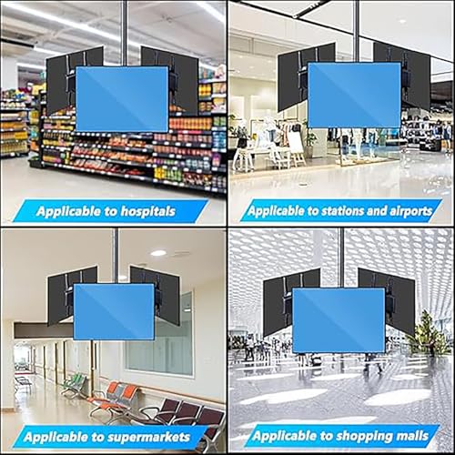 Support TV plafond rotatif tri-écran réglable pour éliminer les reflets - 8