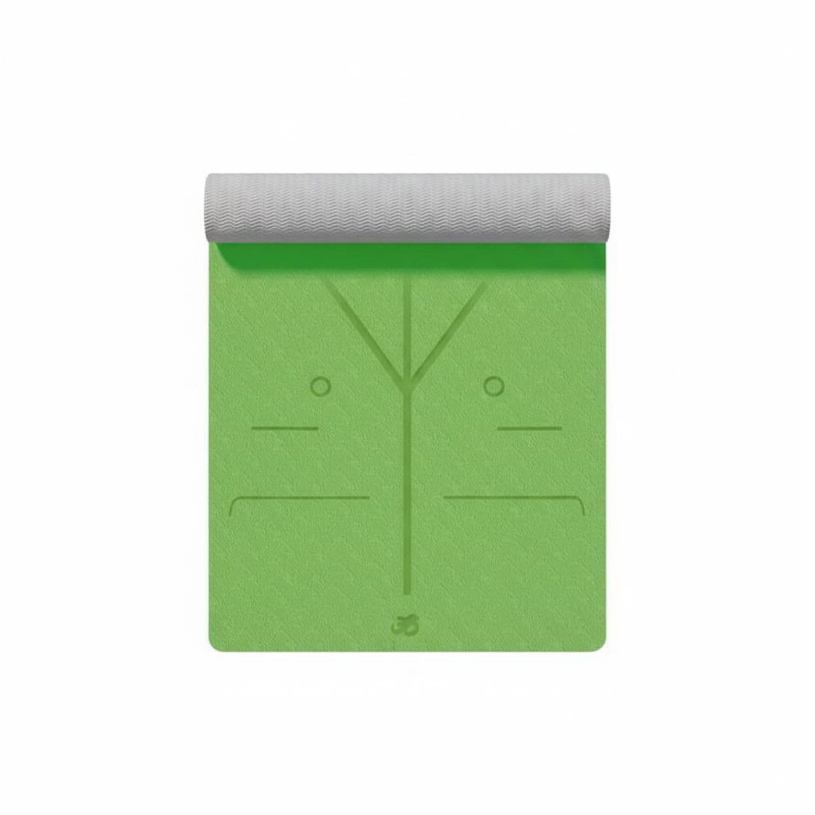 Quiet Exercise Mat TPE Material Dance Mat Shock-Absorbing Sports Gear Easy to Clean for Dancers, Workout, 183-80-0.8cm, Alignment Line Rope-image-34
