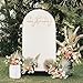 Nobed HHT 7.2FT Ivory Arch Backdrop Cover,Wrinkle Free Stretchy Fitted 7.2ft Spandex Wedding Arch Backdrop Stand Cover,Top Round Chiara Backdrop Cover for Birthday Party Ceremony Banquet