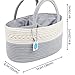 Casaphoria Caddy Organizer - Cotton Rope Basket with Removable Inserts, Soft Storage Caddy for Gifts, Cream and Gray