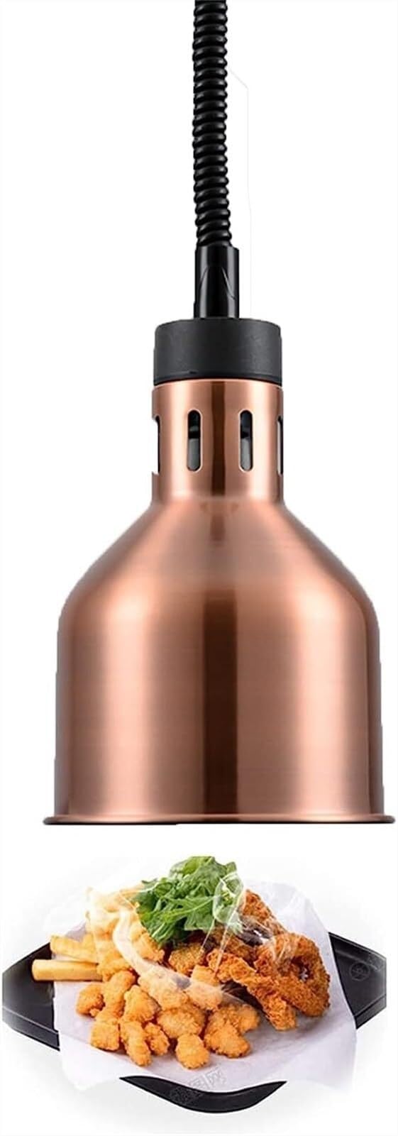 Lampe d'isolation alimentaire Chauffe-plats commerciaux, 170 mm, buffet électrique avec ampoule, équipement de cuisine de restaurant de service alimentaire Équipement de réchauffement de lampe d'isola