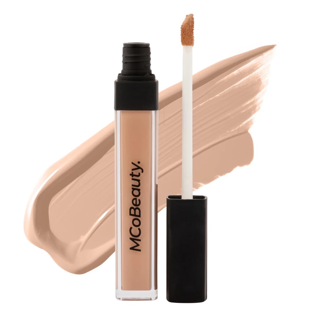 MCoBeauty - Brighten & Perfect Cream Concealer - 3 Light Beige - Hydrating Corrector Medium Coverage Blemish & Under Eye Concealer - With Vitamin E, Hyaluronic Acid & Aloe Vera
