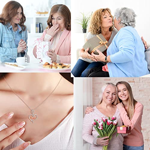 Aselfad Birthday Gifts For Mom, Preserved Flowers Real Red Rose With Mom Necklace, Mom Birthday Gifts From Daughter Or Son, Mothers Day Valentines Day Christmas Mom Gifts Ideas #TOP5