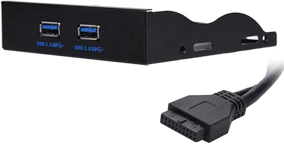 FFD2USB N02 Floppy Front Panel 3.5inchs Computer Case Floppy Bay 19 Pin to 2 Interface USB3.0 Floppy Dirve Panel PC Computer Case Front Bay