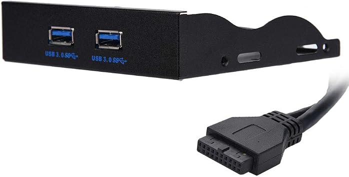 FFD2USB N02 Floppy Front Panel 3.5inchs Computer Case Floppy Bay 19 Pin to 2 Interface USB3.0 Floppy Dirve Panel PC Computer Case Front Bay