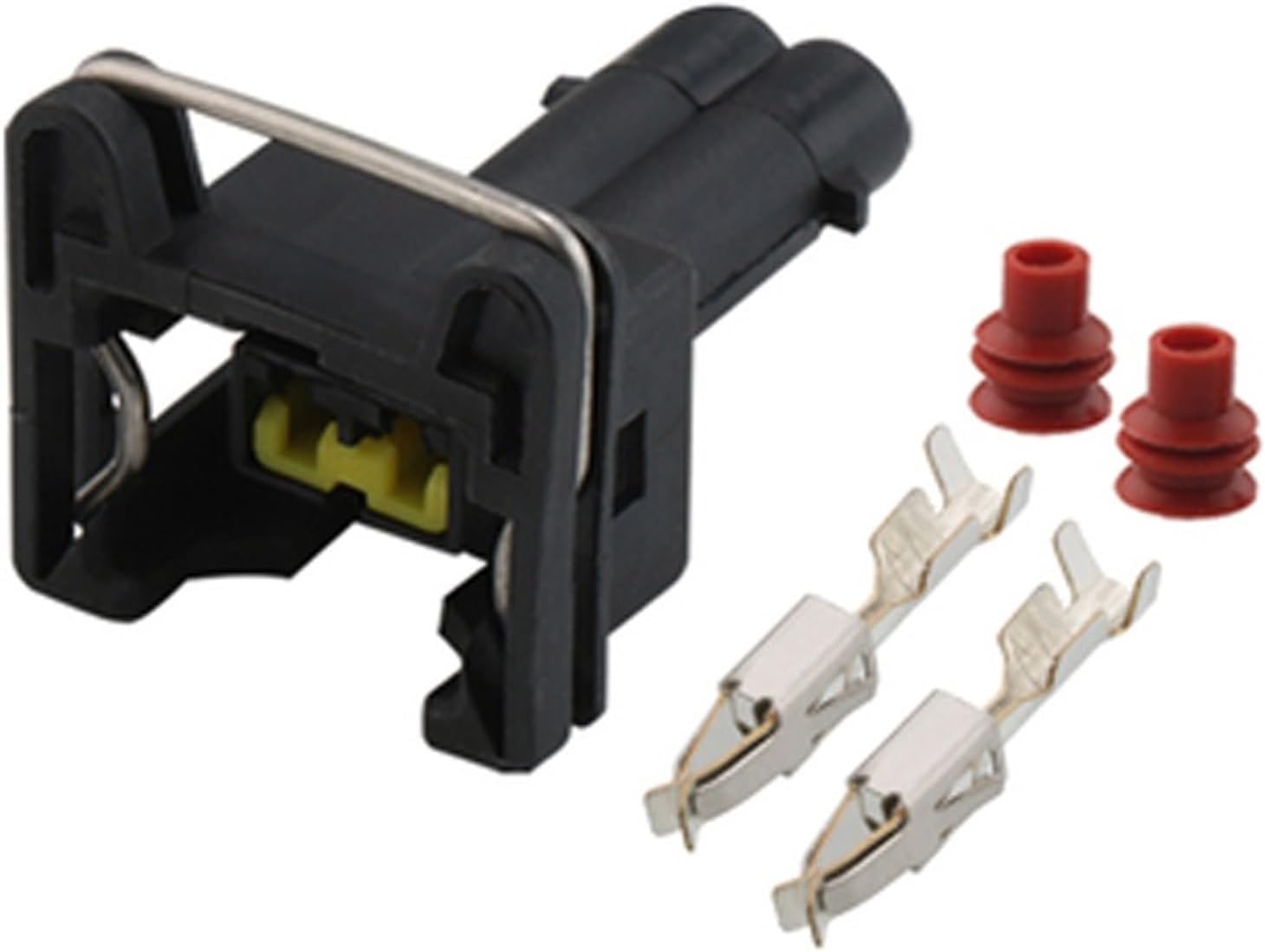 1/5/10/20/50/Sets 2 Pin Male Female EV1 Fuel Injector Nozzle Waterproof Connector Socket Housing for VAG 829441-1 037906240(2p Female,5 Sets_2P)